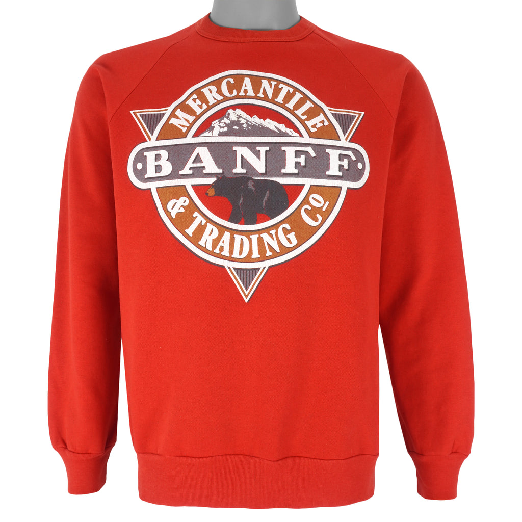 Vintage - Banff Mercantile Crewneck Sweatshirt 1990s Medium Vintage Retro