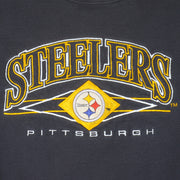 NFL - Pittsburgh Steelers Embroidered Crew Neck Sweatshirt 1990s Large Vintage Retro Football