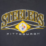 NFL - Pittsburgh Steelers Embroidered Crew Neck Sweatshirt 1990s Large Vintage Retro Football