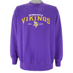 NFL - Minnesota Vikings Embroidered Sweatshirt 1990s Large Vintage Retro Football