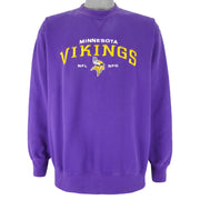 NFL - Minnesota Vikings Embroidered Sweatshirt 1990s Large Vintage Retro Football