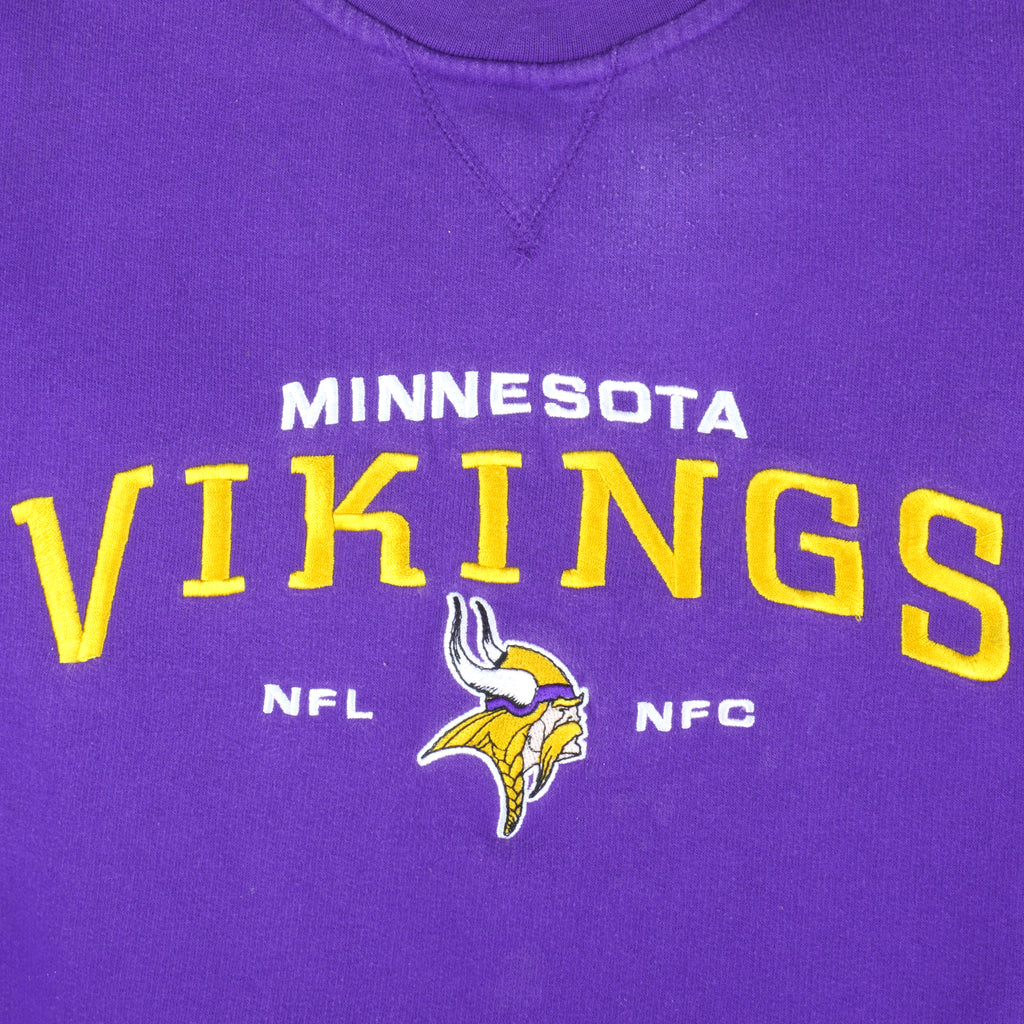 NFL - Minnesota Vikings Embroidered Sweatshirt 1990s Large Vintage Retro Football