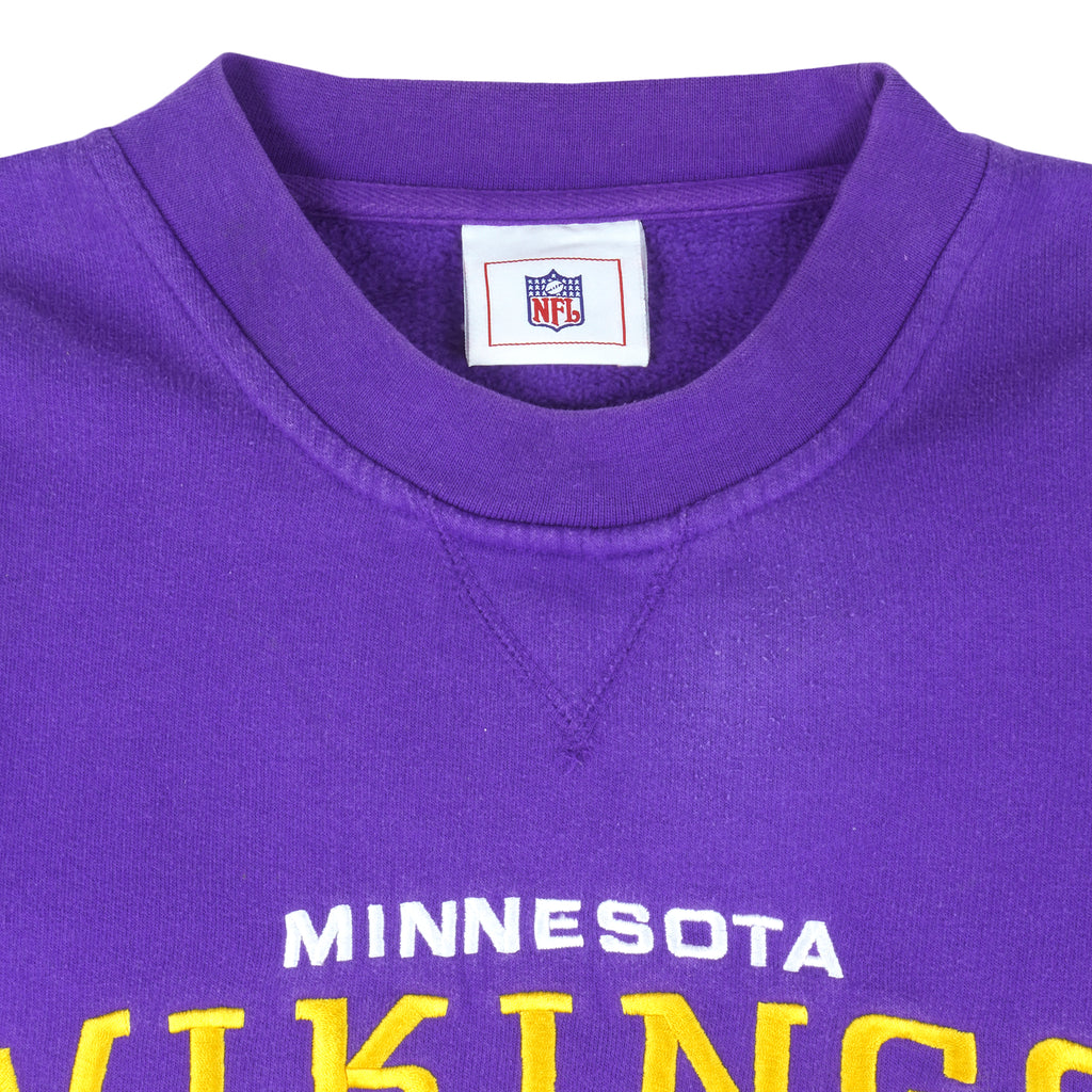 NFL - Minnesota Vikings Embroidered Sweatshirt 1990s Large Vintage Retro Football