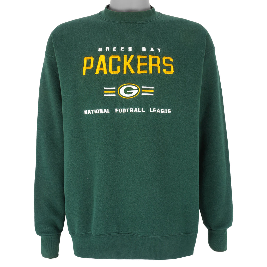 NFL (Lee) - Green Bay Packers Crew Neck Sweatshirt 1990s Large Vintage Retro Football