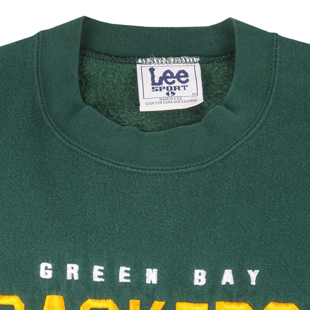 NFL (Lee) - Green Bay Packers Crew Neck Sweatshirt 1990s Large Vintage Retro Football