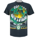 MLB (Belton) - Oakland Athletics Big Logo T-Shirt 1993 Large Vintage Retro Baseball