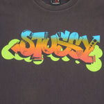 Stussy - Brown Spell-Out T-Shirt 1990s Large Vintage Retro