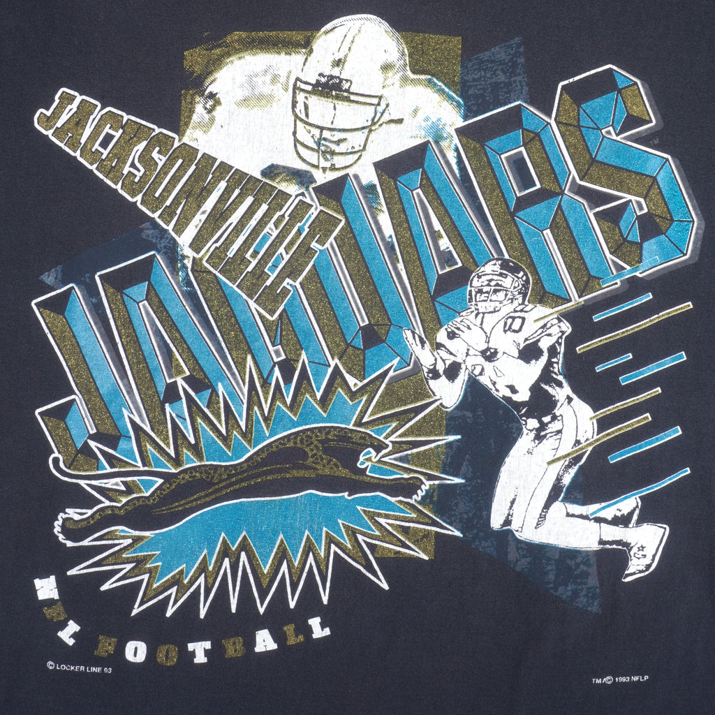 NFL - Jacksonville Jaguars Big Spell-Out T-Shirt 1993 Large Vintage Retro Football