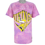 NFL (Nutmeg) - Minnesota Vikings Tie Dye T-Shirt 1994 Large Vintage Retro Football