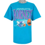 NBA - Charlotte Hornets Spell-Out T-Shirt 1990s Large Vintage Retro Basketball