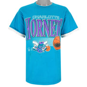 NBA - Charlotte Hornets Spell-Out T-Shirt 1990s Large Vintage Retro Basketball
