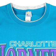 NBA - Charlotte Hornets Spell-Out T-Shirt 1990s Large Vintage Retro Basketball