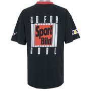 Puma - Black Soccer Cup 95 T-Shirt 1995 Large Vintage Retro Football