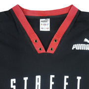Puma - Black Soccer Cup 95 T-Shirt 1995 Large Vintage Retro Football