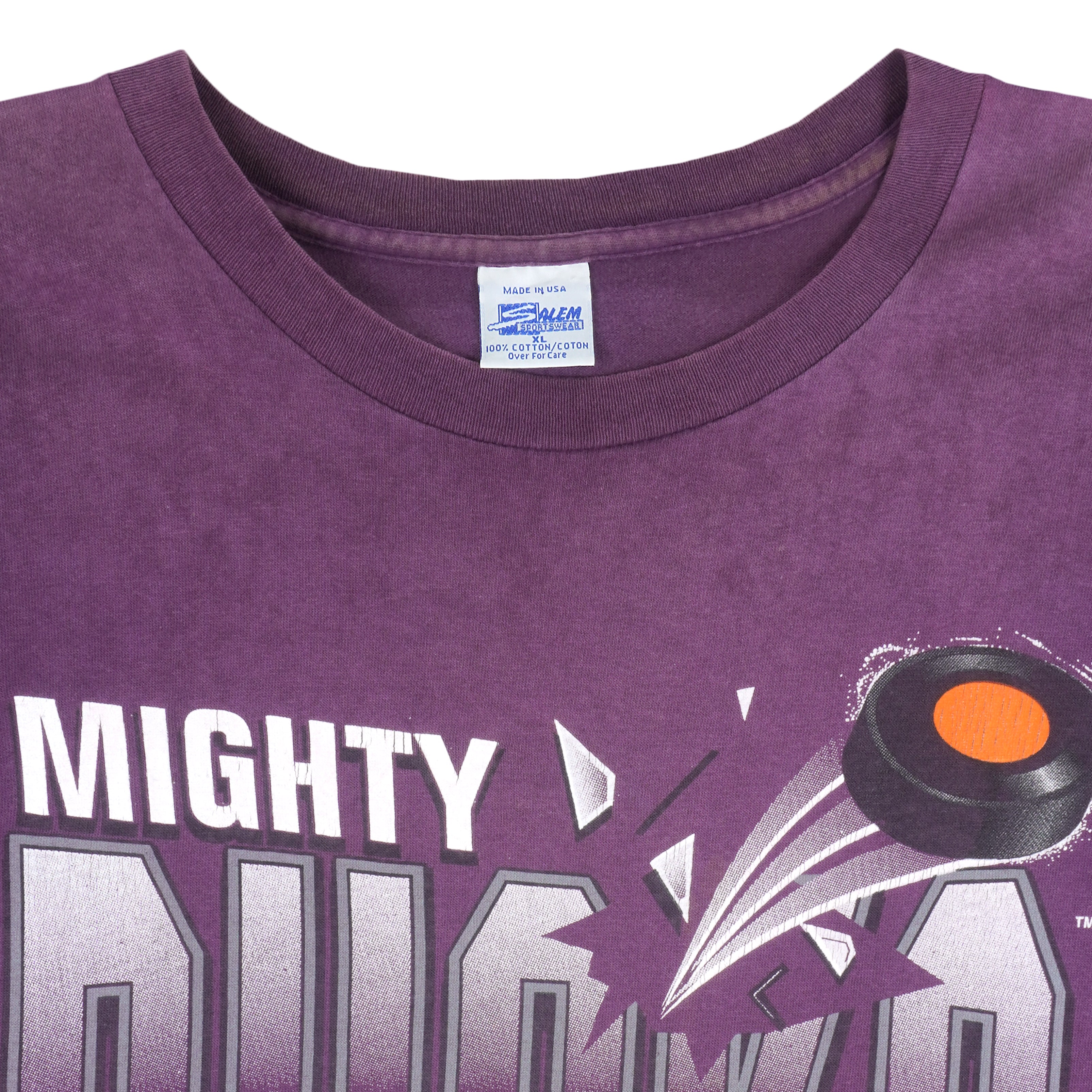 Black and Purple Anaheim Mighty Ducks Varsity Jacket