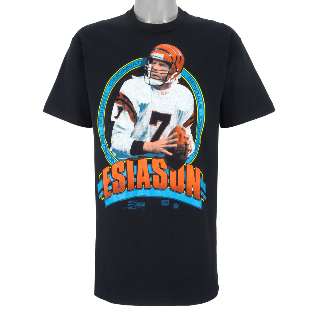 NFL (Salem) - Cincinnati Bengals, Boomer Esiason T-Shirt 1990 X-Large Vintage Retro