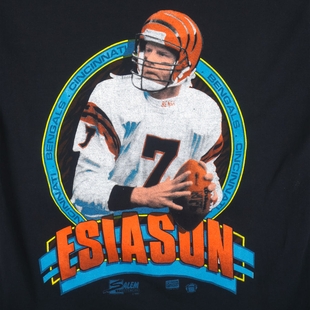 NFL (Salem) - Cincinnati Bengals, Boomer Esiason T-Shirt 1990 X-Large Vintage Retro