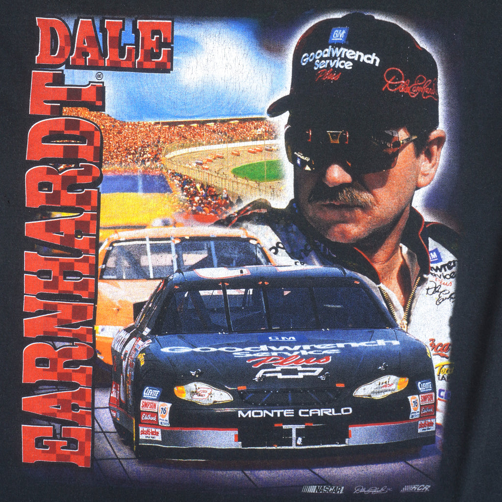 Nascar (Competitors View) - Dale Earnhardt T-Shirt 1990s Large Vintage Retro