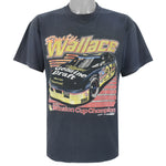 NASCAR - Rusty Wallace No.2 Big Spell-Out T-Shirt 1990s Large Vintage Retro