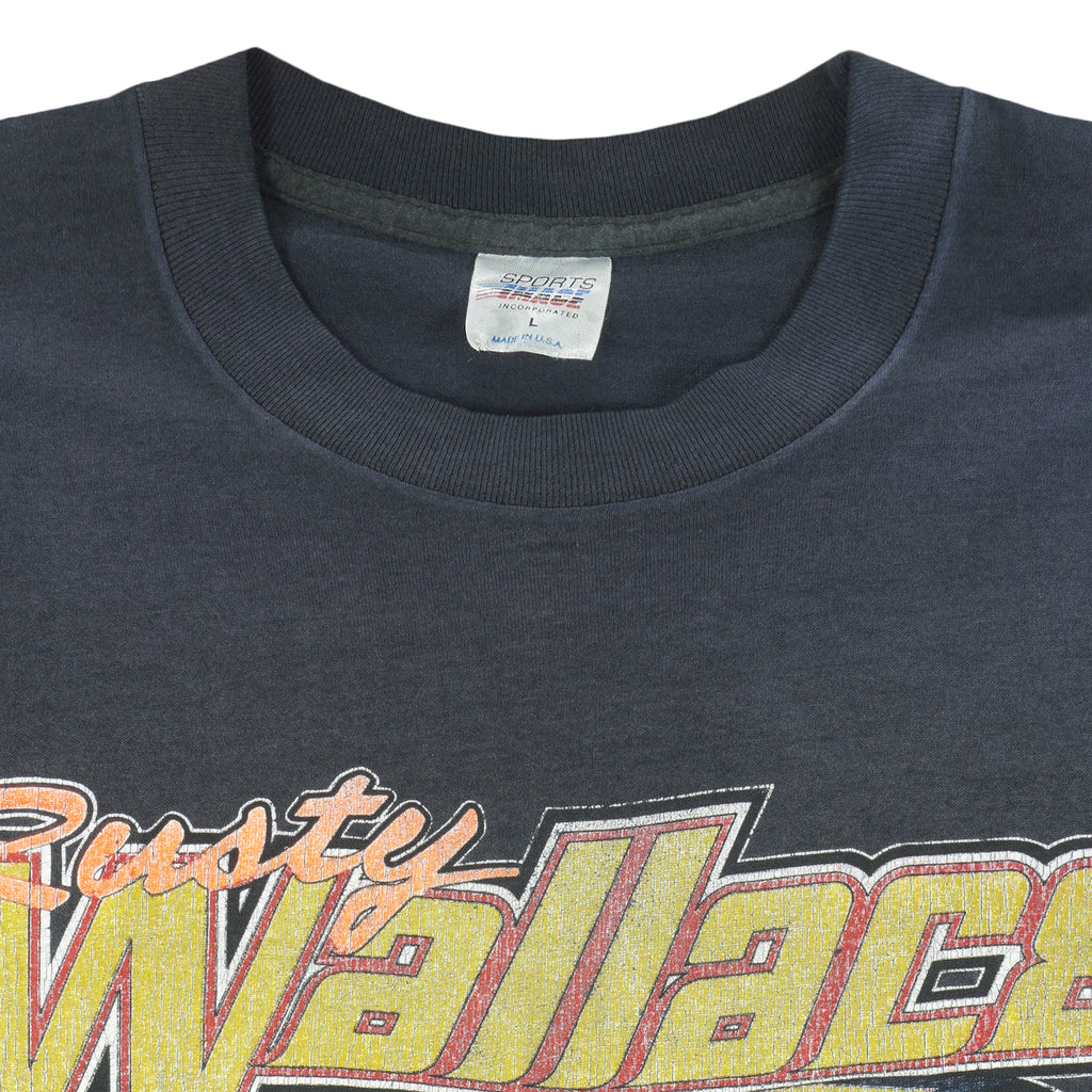 NASCAR - Rusty Wallace No.2 Big Spell-Out T-Shirt 1990s Large Vintage Retro