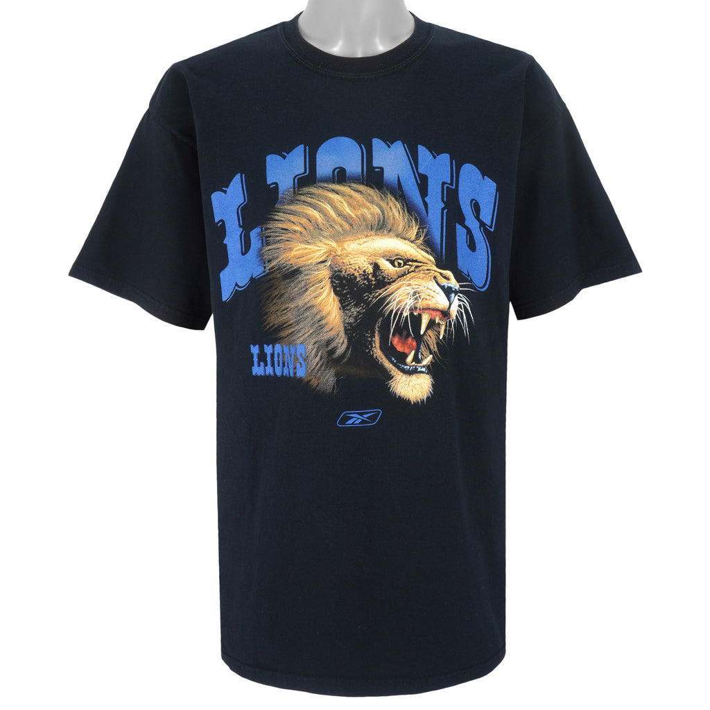 Reebok - Black Lions T-Shirt 1990s Large Vintage Retro Vintage Retro