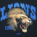 Reebok - Black Lions T-Shirt 1990s Large Vintage Retro Vintage Retro