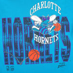NBA (Competitor) - Charlotte Hornets Zubaz T-Shirt 1990s X-Large Vintage Retro