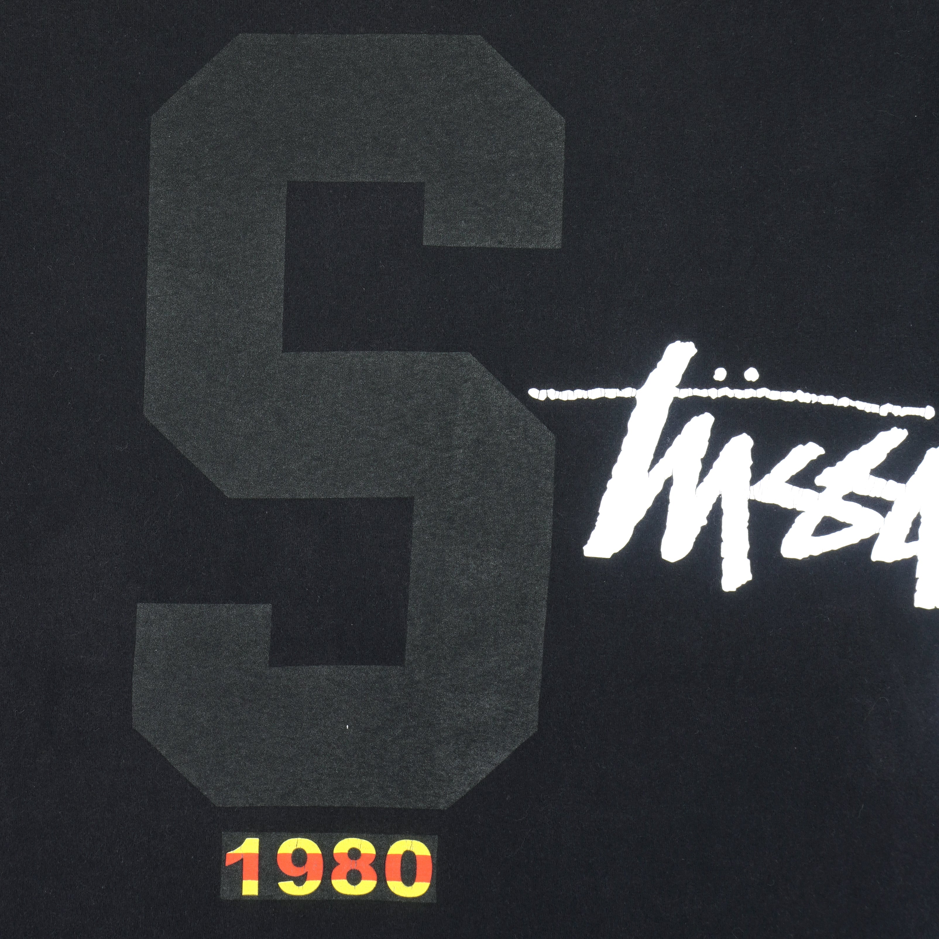 Stussy - Black Spell-Out T-Shirt 1980 X-Large