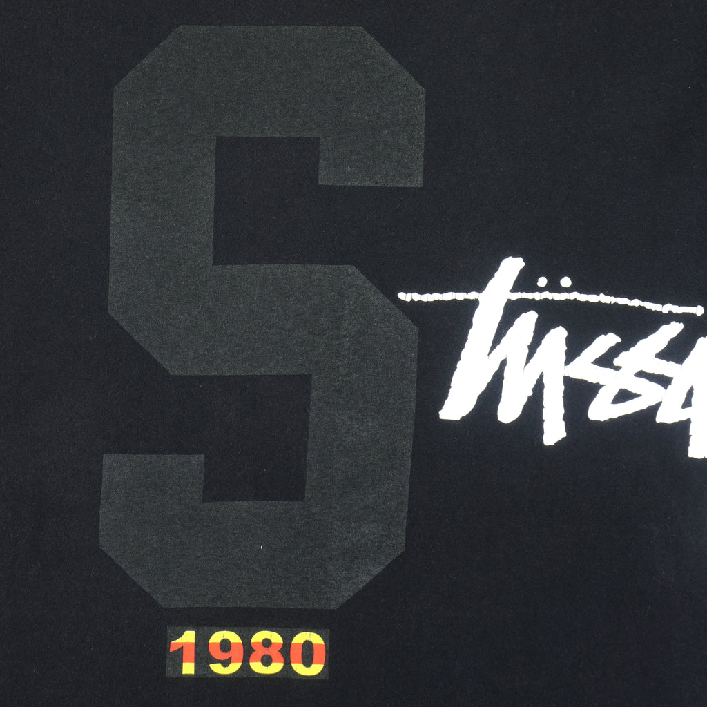 Stussy - Black Spell-Out T-Shirt 1980 X-Large