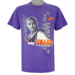 Nike - Charles Barkley Say What? Grey Tag T-Shirt 1990s Large