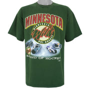 NHL - Minnesota Wild Big Spell-Out T-Shirt 2000s X-Large Vintage Retro Hockey