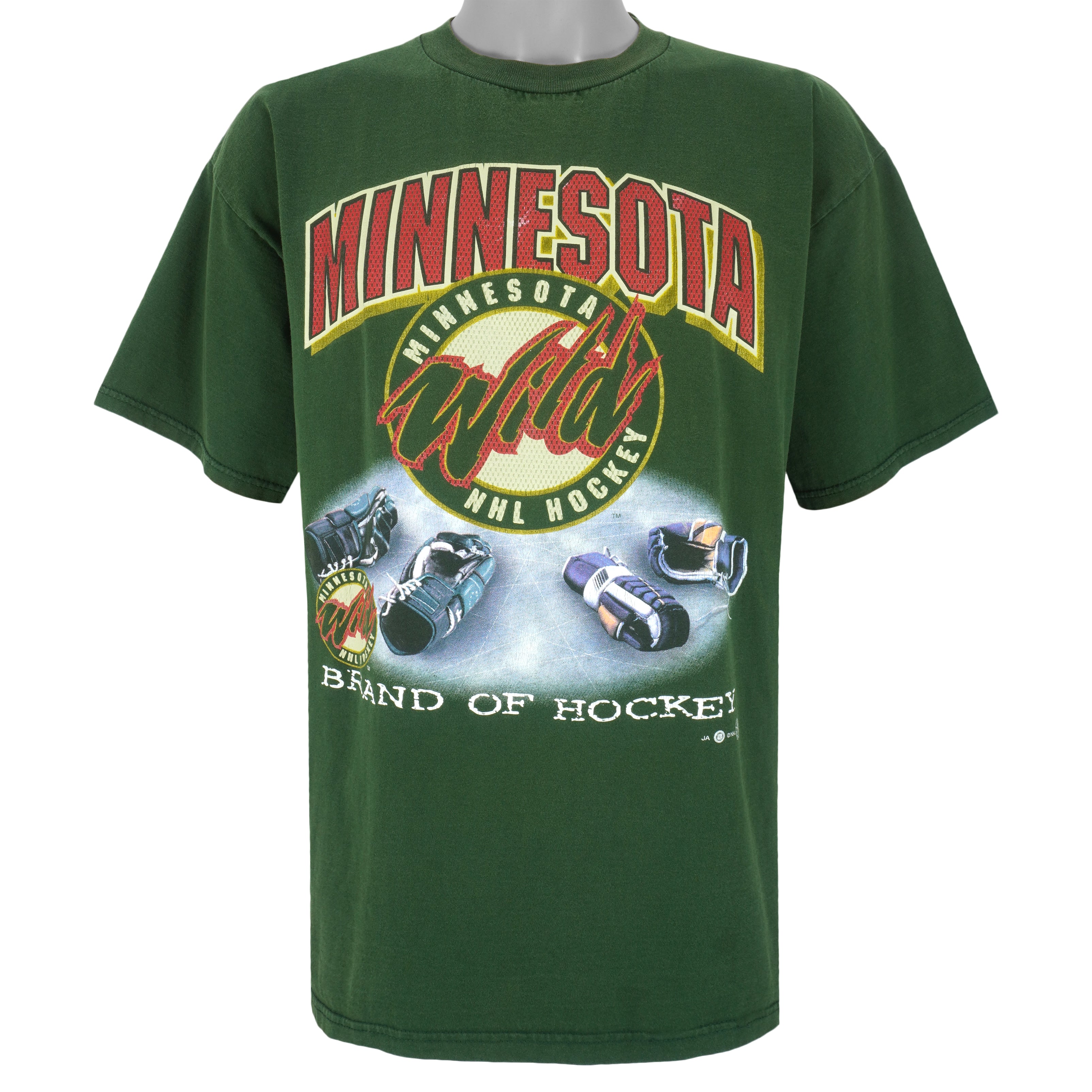 NHL - Minnesota Wild Big Spell-Out T-Shirt 2000s X-Large Vintage Retro Hockey