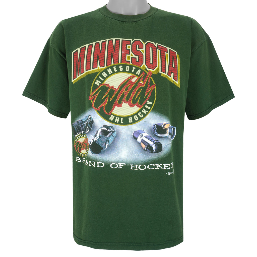 NHL - Minnesota Wild Big Spell-Out T-Shirt 2000s X-Large Vintage Retro Hockey