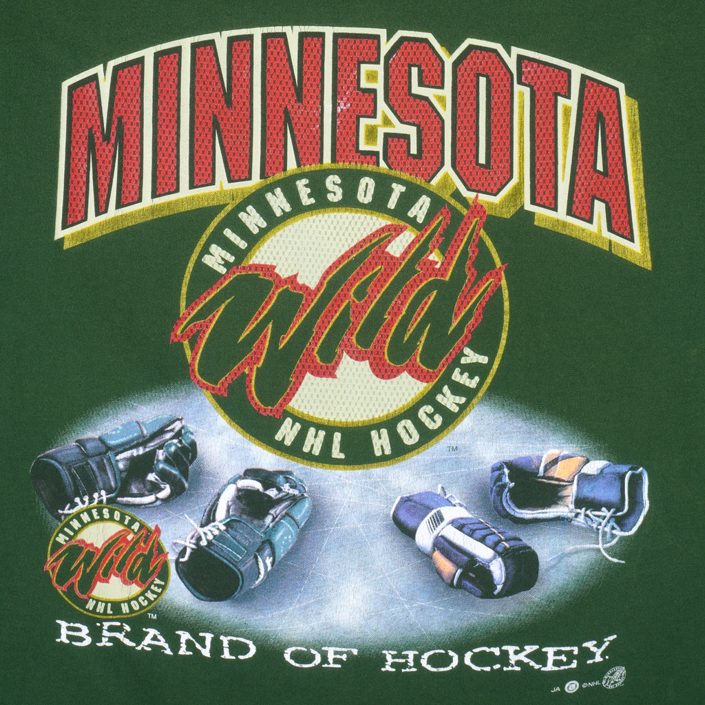 NHL - Minnesota Wild Big Spell-Out T-Shirt 2000s X-Large Vintage Retro Hockey