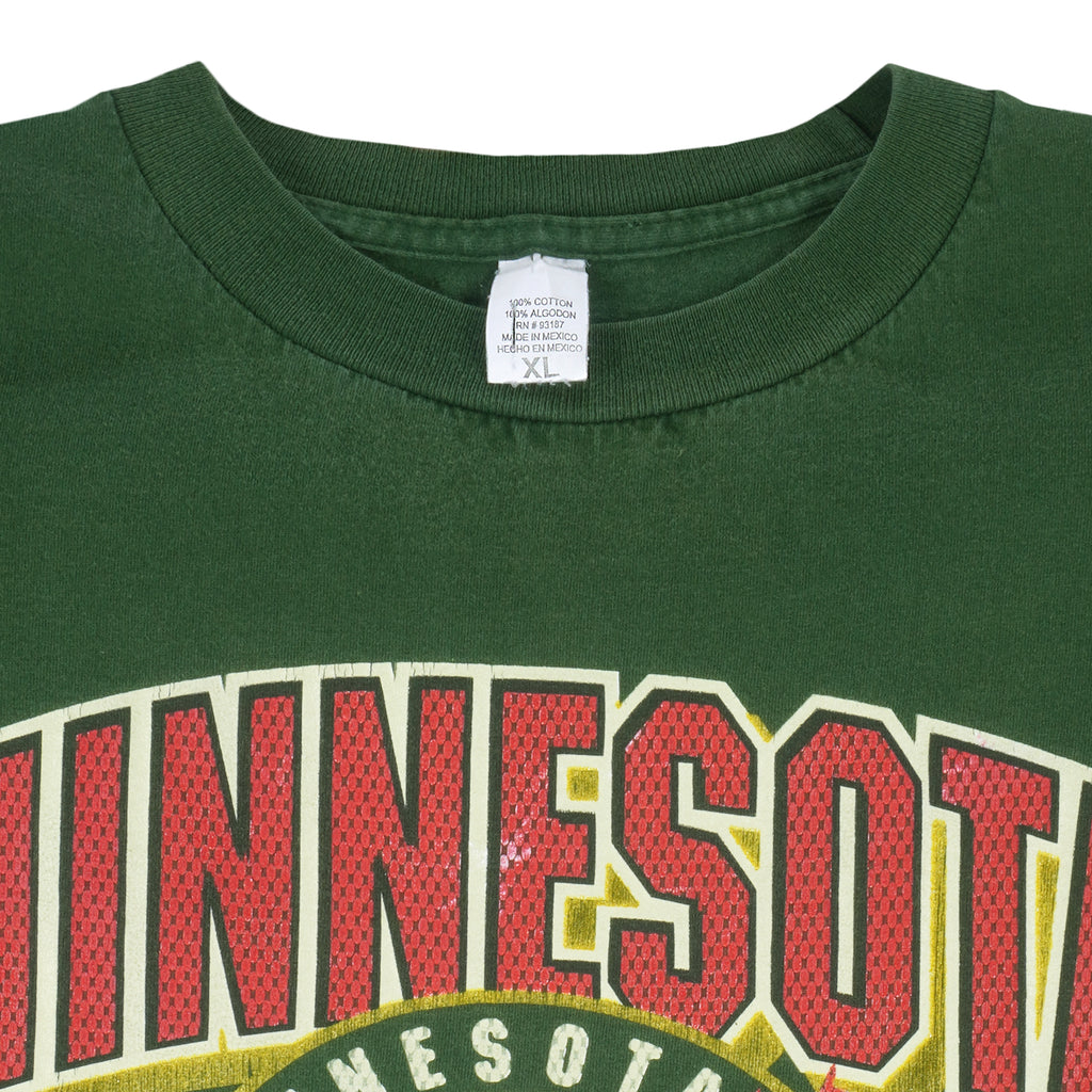 NHL - Minnesota Wild Big Spell-Out T-Shirt 1990s X-Large Vintage Retro Hockey