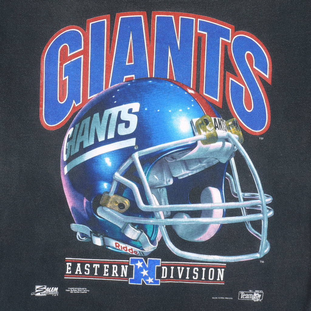 NFL (Salem) - New York Giants Big Logo T-Shirt 1992 Large Vintage Retro Football