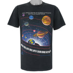 Vintage - Black Solar System T-Shirt 1990s Large Vintage Retro