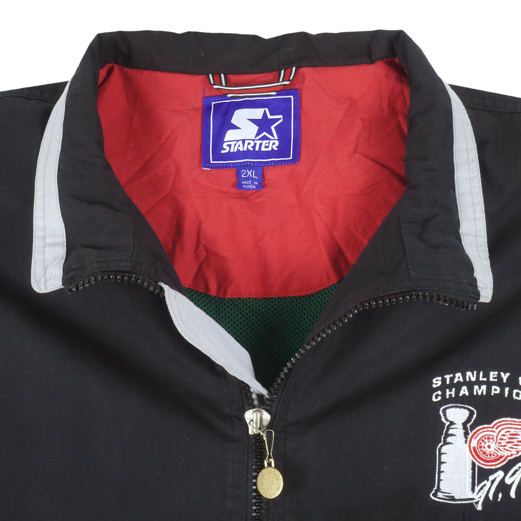 Starter - Detroit Red Wings Zip-Up Jacket 1990s XX-Large Vintage Retro Hockey
