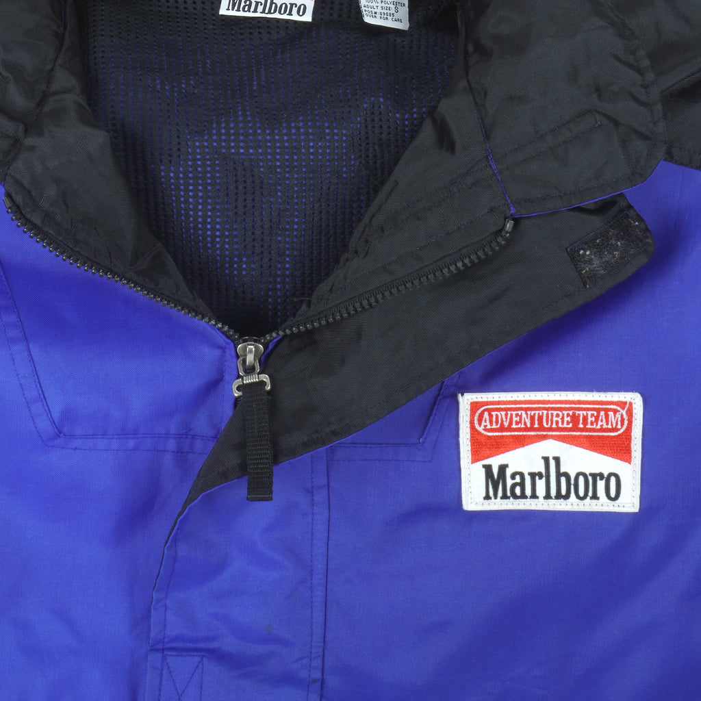 Vintage (Marlboro) - Blue Zip-Up Jacket 1990s Small Vintage Retro