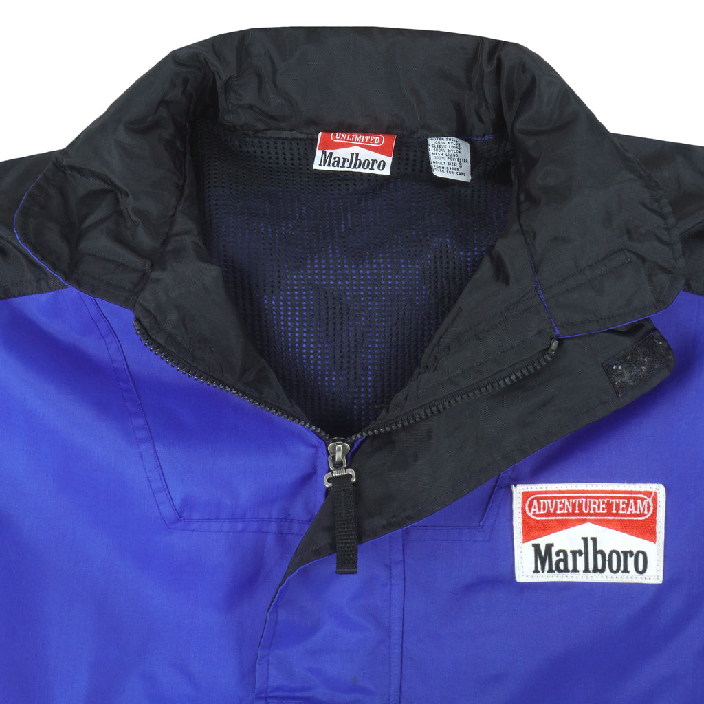 Vintage (Marlboro) - Blue Zip-Up Jacket 1990s Small Vintage Retro