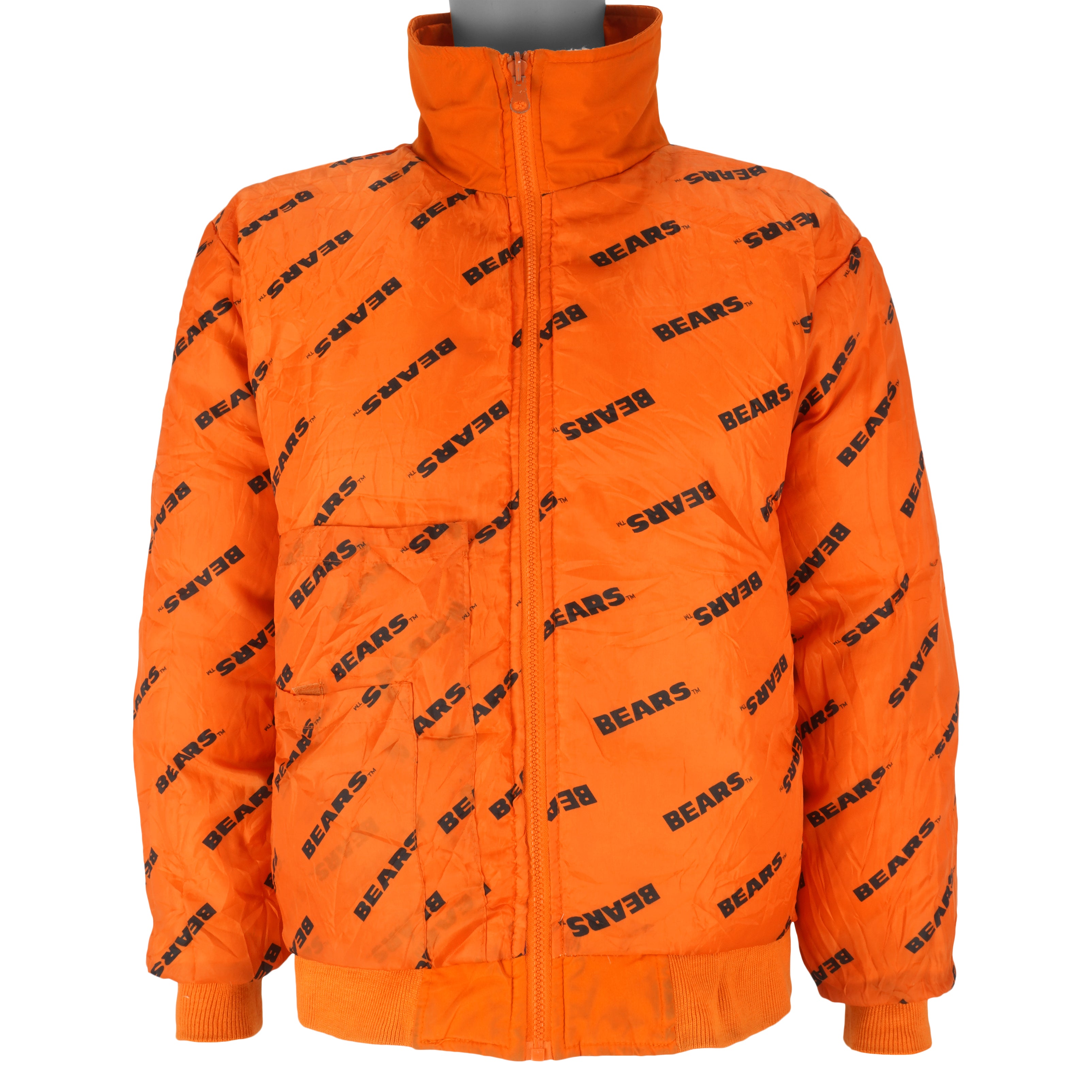 NFL - Chicago Bears Monogram Reversible Jacket 1990s Medium Vintage Retro Football