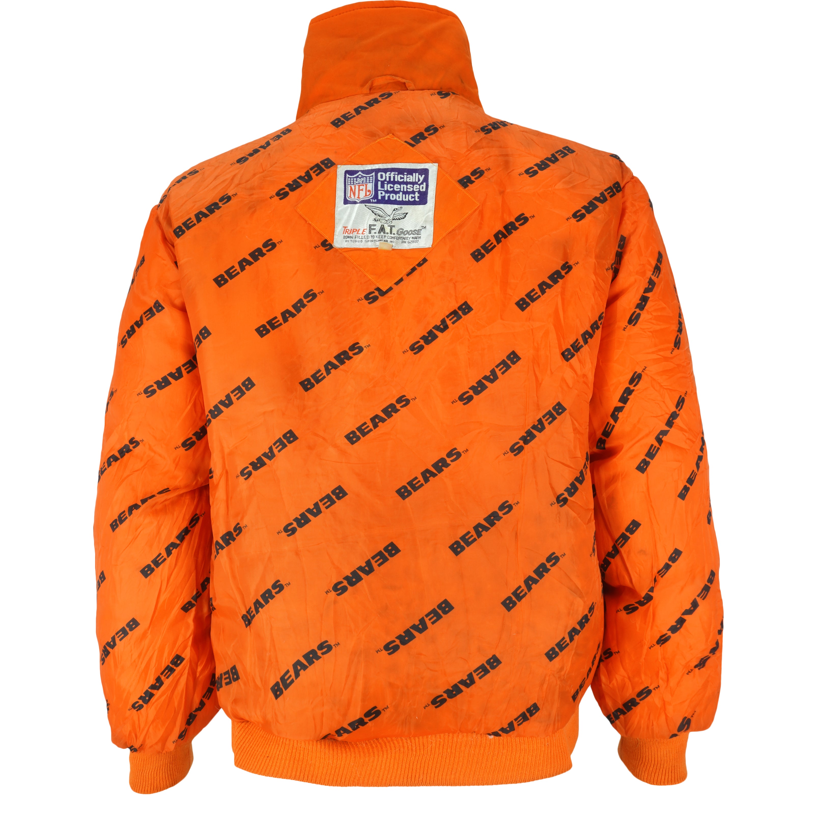 NFL - Chicago Bears Monogram Reversible Jacket 1990s Medium Vintage Retro Football