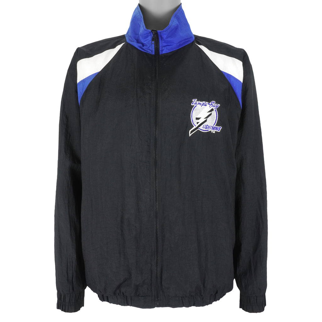 NHL (Competitor) - Tampa Bay Lightning Windbreaker 1990s Large Vintage Retro Hockey