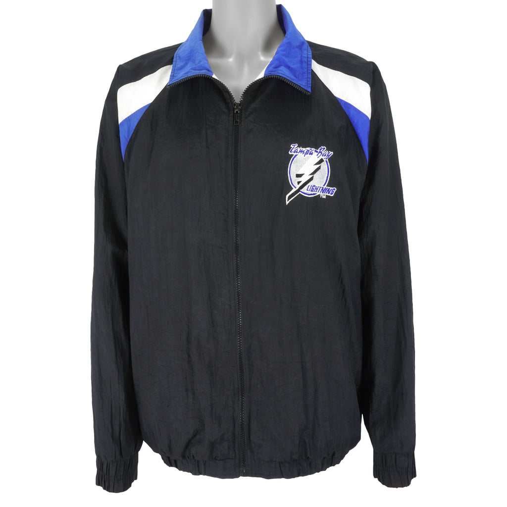 NHL (Competitor) - Tampa Bay Lightning Windbreaker 1990s Large Vintage Retro Hockey
