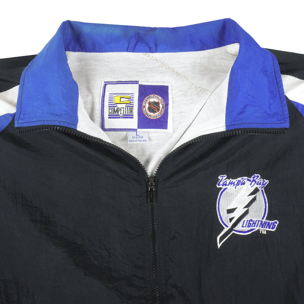 NHL (Competitor) - Tampa Bay Lightning Windbreaker 1990s Large Vintage Retro Hockey