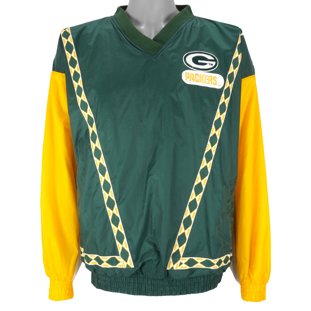 NFL - Green Bay Packers Pullover Windbreaker 1990s X-Large Vintage Retro Football
