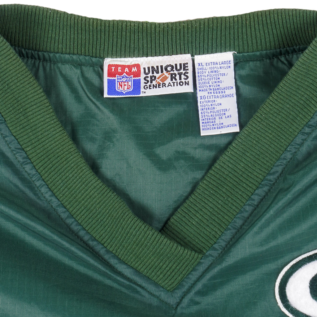 NFL - Green Bay Packers Pullover Windbreaker 1990s X-Large Vintage Retro Football