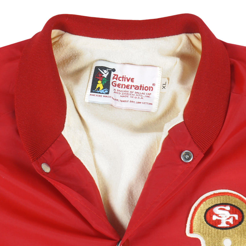 NFL - San Francisco 49ers Satin Jacket 1990s X-Large Vintage Retro Football