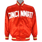 MLB - Cincinnati Reds Button-up Satin Jacket 1990s Small Vintage Retro Baseball