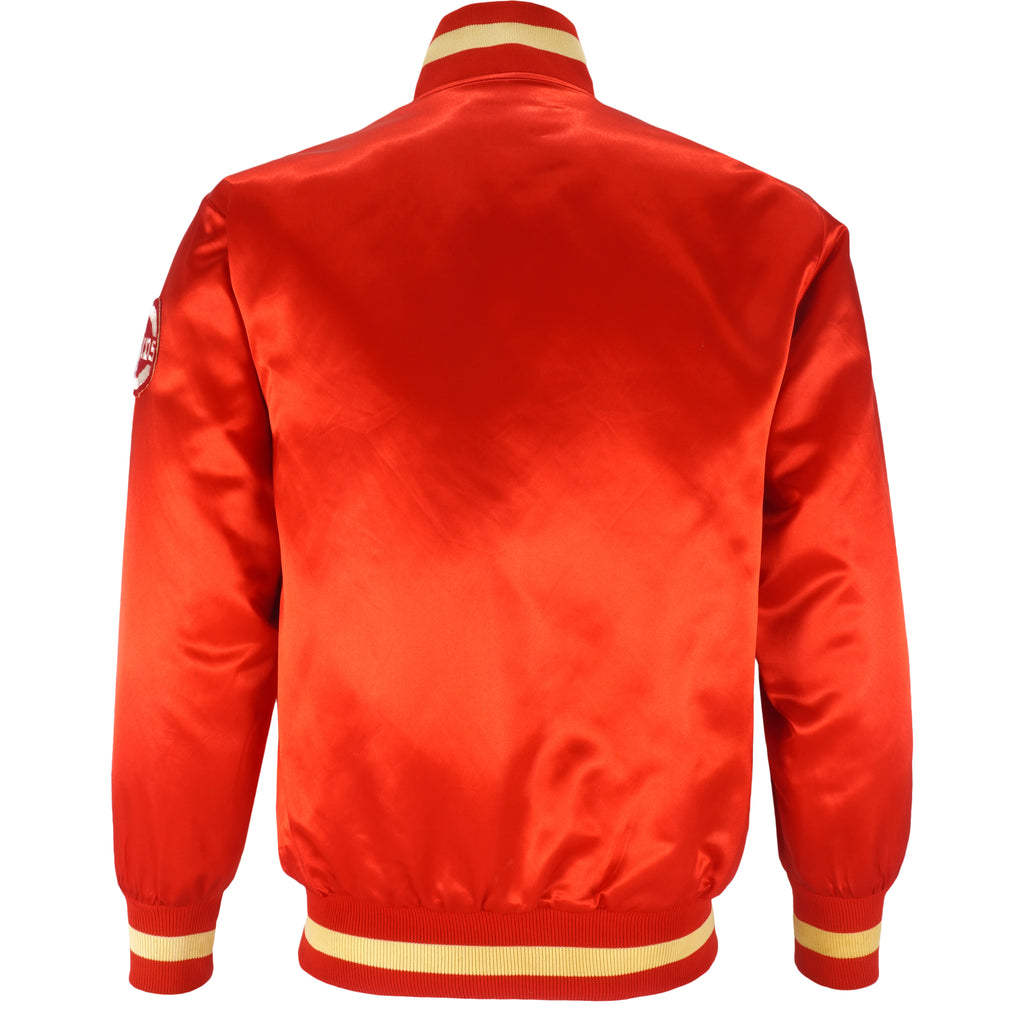 MLB - Cincinnati Reds Button-up Satin Jacket 1990s Small Vintage Retro Baseball